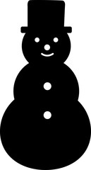 winter snowman silhouette vector
Cute Christmas snowman silhouette isolated