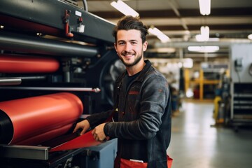 Portrait of a male worker in printing industry