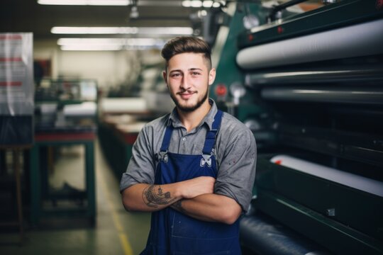 Portrait of a male worker in printing industry