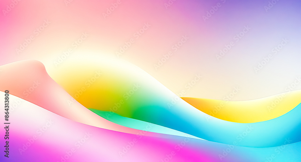 Poster abstract colorful gradient background with wavy lines