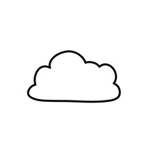 Hand drawn cloud line icon