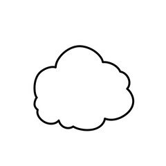 Hand drawn cloud line icon