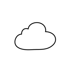 Hand drawn cloud line icon