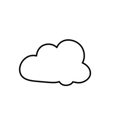Hand drawn cloud line icon