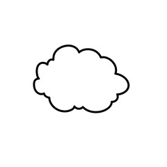 Hand drawn cloud line icon
