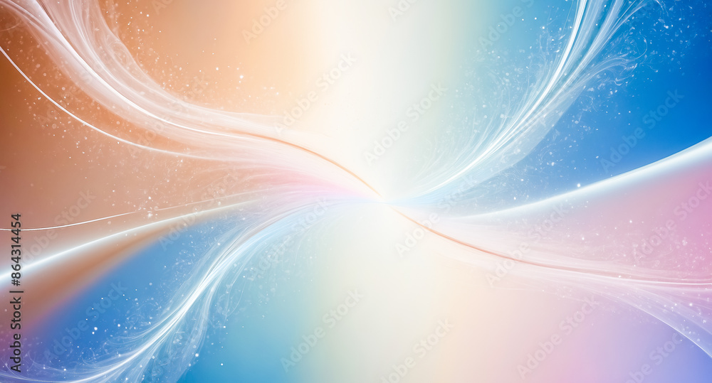 Poster abstract background with swirling lines and glimmering lights