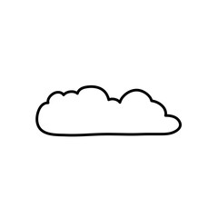 Hand drawn cloud line icon
