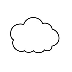 Hand drawn cloud line icon