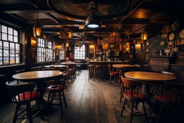 Interior of a empty old pub