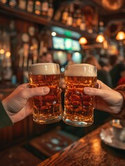 Cheers to Friendship in a Cozy Pub