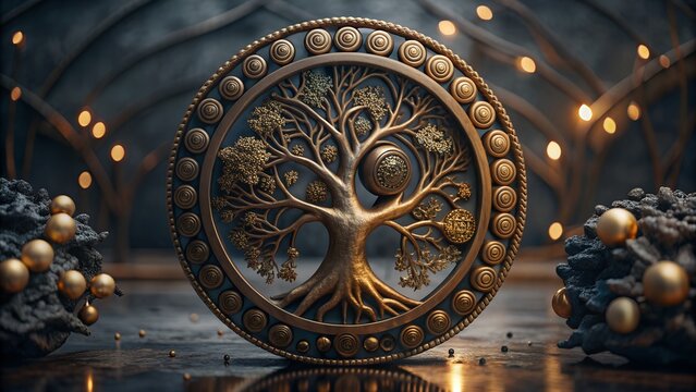 Mythologie Baum und Wurzeln - Holz Schnitzerei - Kunst und Natur