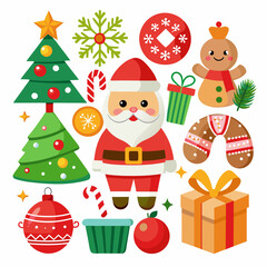 set of christmas icons