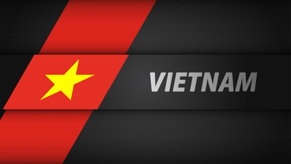 Edge background Vietnam graphic and label.