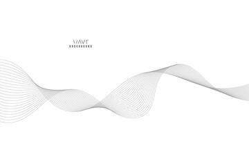 Abstract vector modern background with blue wavy lines and particles. Technology backdrop.
