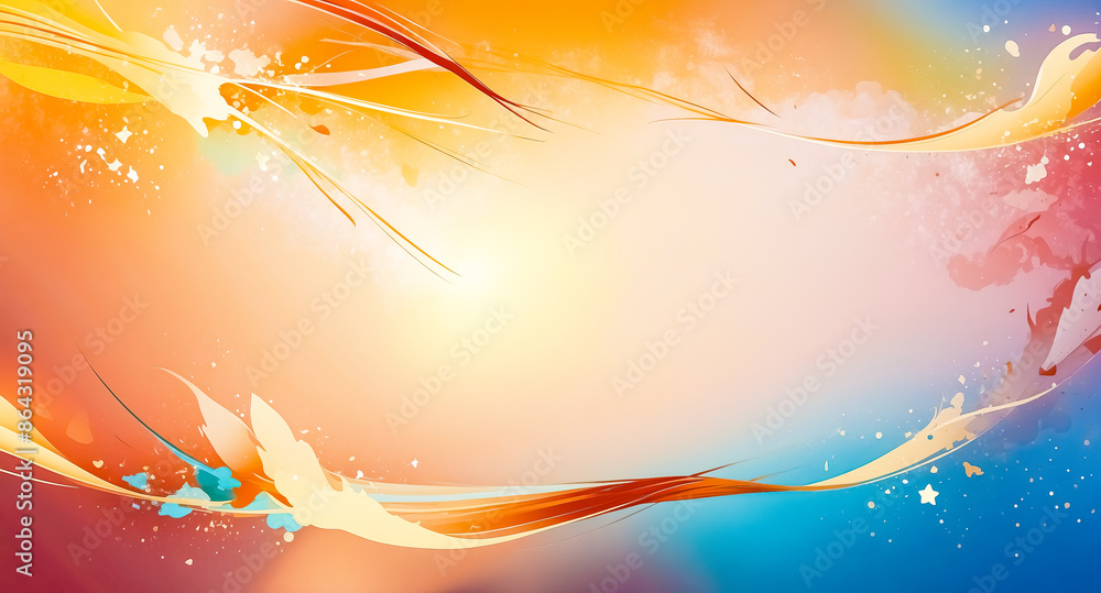 Aufkleber abstract colorful background with swirls and splashes