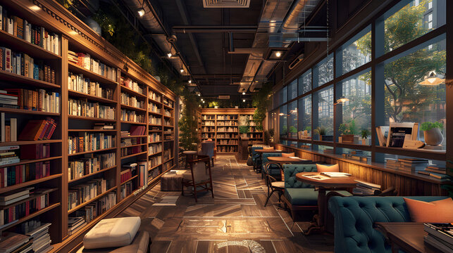 Cozy Home Library: Warm and Inviting Reading Space