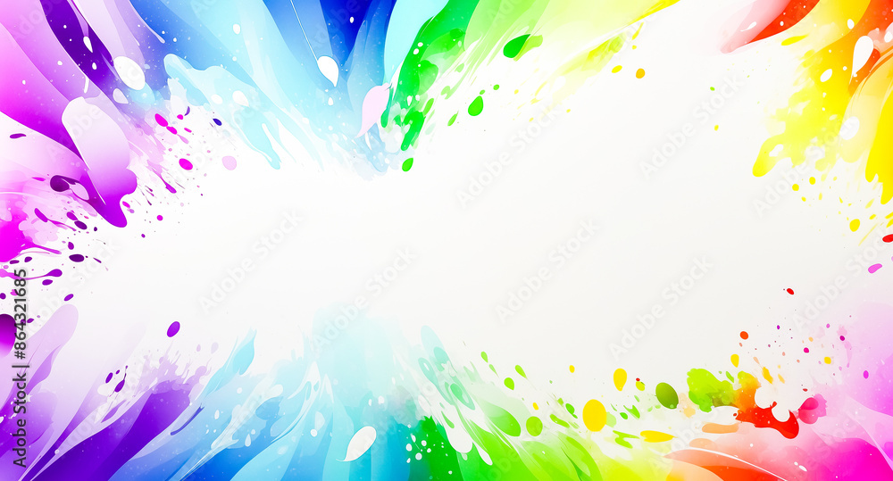 Poster abstract colorful background with splashes and white space