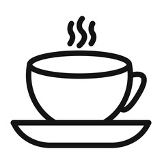 Fresh Coffee Cup Icon for Morning Energy Boost and Relaxation
