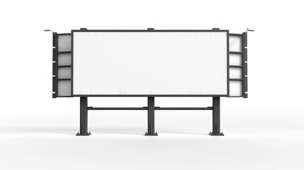 Obraz premium blank white billboard, empty advertising space, isolated on white background