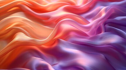 Obraz premium Wavy purple and blue abstract background with a flowing, soft, fabric-like texture