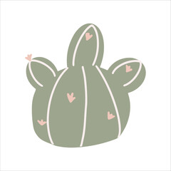 Cactuses. Desert plant, Mexican cacti flower.  Cartoon decorative gardening cactus, home plants, summer Mexico nature plants. Vector flat set. Exotic botanical spiny elements