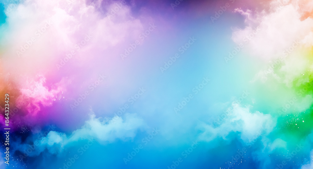 Aufkleber abstract colorful background with clouds and sparkles