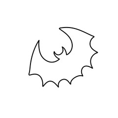 Halloween bat line icon