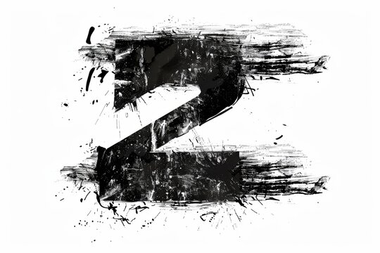 number 2 is written in black ink, on a white background, brush calligraphy