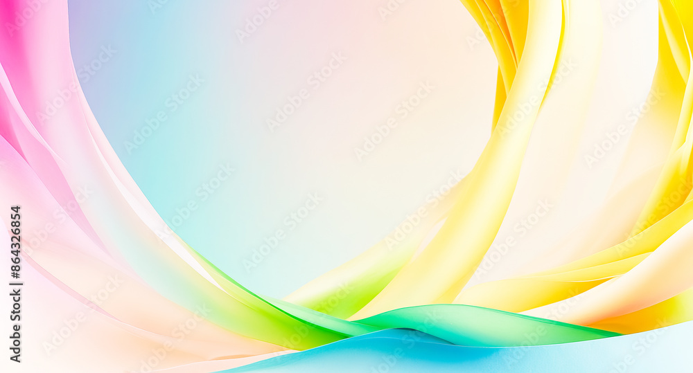 Poster abstract colorful gradient background with smooth wavy lines