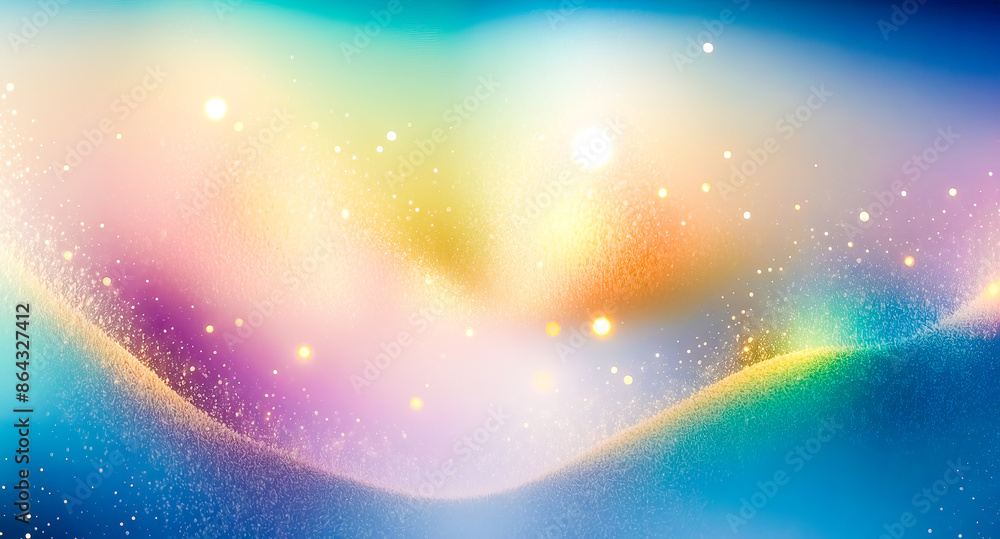 Poster abstract colorful background with bokeh lights