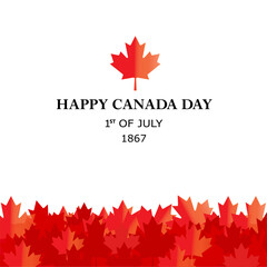 Happy independence day of Canada, Canada flag, Maple leaf, Seamless Pattern, vector design, Template for designs