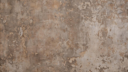 Old brown gray rusty vintage worn shabby patchwork motif tiles stone concrete cement wall texture background banner panorama.