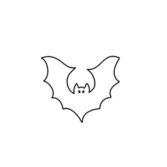 Flying bat line icon