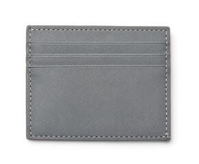 Empty gray plastic card holder