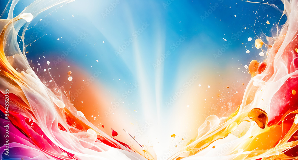 Poster Abstract colorful liquid background