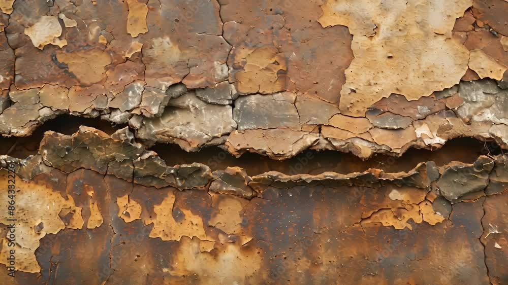 Poster the once sy and functional metal bracket now shows signs of weakness with deep cracks and crevices f