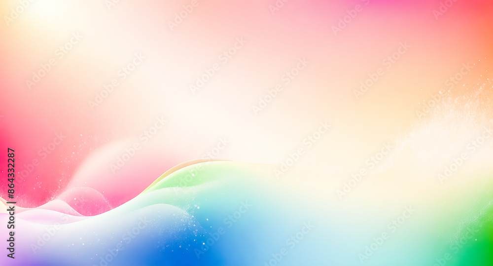 Poster abstract rainbow gradient background with soft light effects