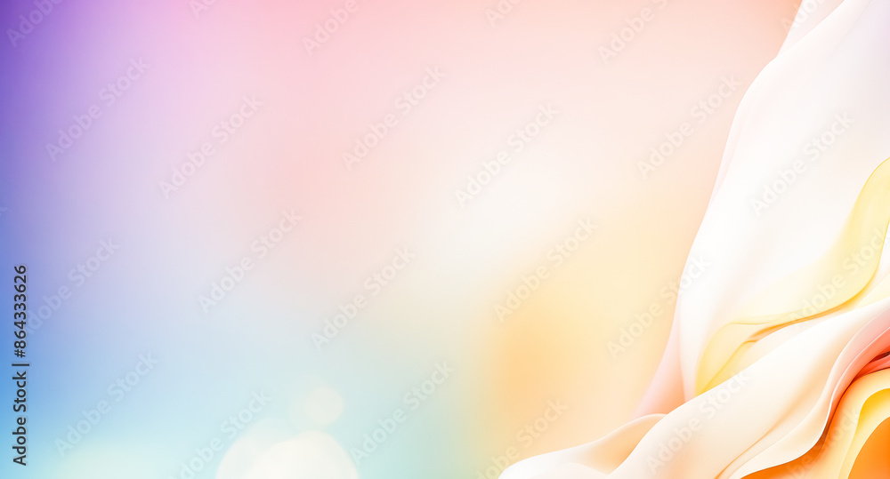Poster abstract pastel gradient background with soft waves