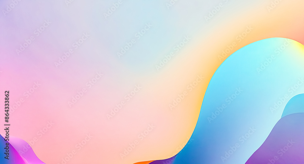 Poster abstract gradient background with wavy lines