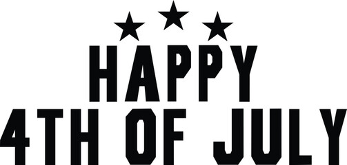 4th of july independence day typography clip art design on plain white transparent isolated background for card, shirt, hoodie, sweatshirt, apparel, tag, mug, icon, poster or badge