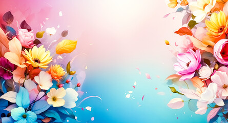 Floral Background with Copy Space