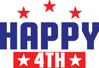 Obraz premium 4th of july independence day typography clip art design on plain white transparent isolated background for card, shirt, hoodie, sweatshirt, apparel, tag, mug, icon, poster or badge