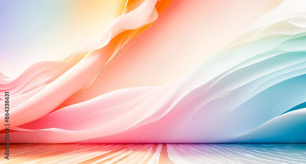 Poster abstract gradient background with curved lines