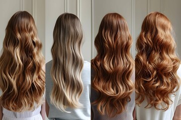 Fototapeta premium Hair makeover: from damaged to healthy.