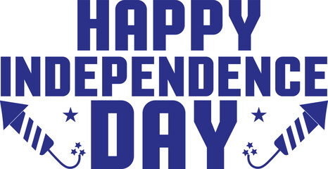 4th of july independence day typography clip art design on plain white transparent isolated background for card, shirt, hoodie, sweatshirt, apparel, tag, mug, icon, poster or badge