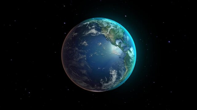 Realistic Earth Zoom to Countries from Space and Orbit Uganda Version 4K 60 FPS