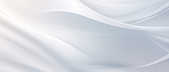Fototapeta premium 3D illustration of abstract white wave background, creating a fluid and modern design.