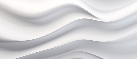 Obraz premium 3D illustration of abstract white wave background, creating a fluid and modern design.