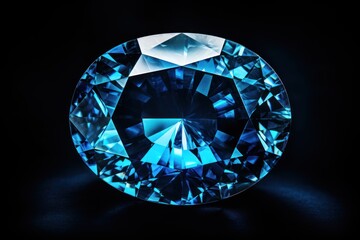Blue stone, vintage style gem. Isolated on a white background Reflecting a timeless classic.
