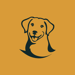 simple Dog logo vector icon illustration